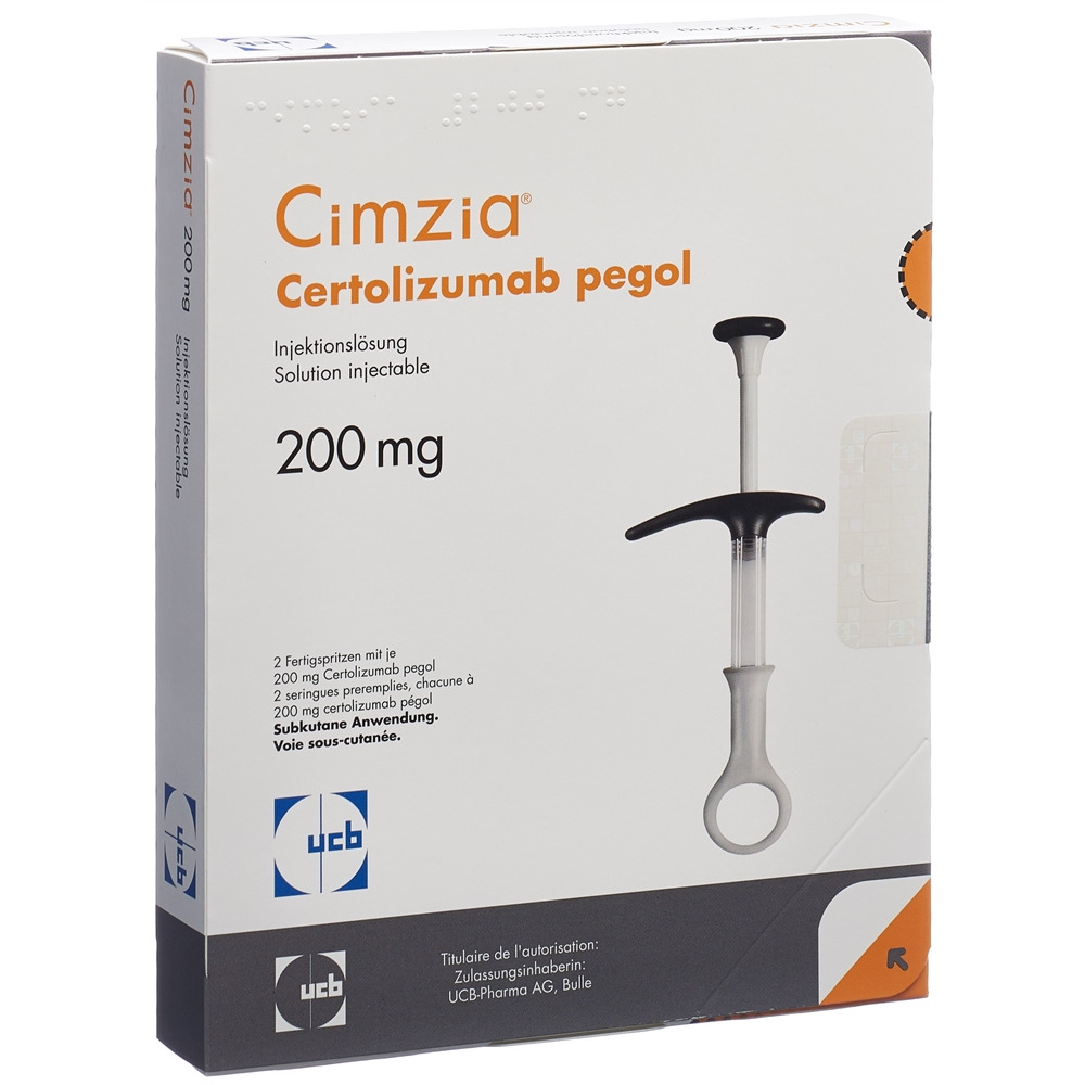 CIMZIA sol inj 200 mg/ml ser pré 1 ml, image principale