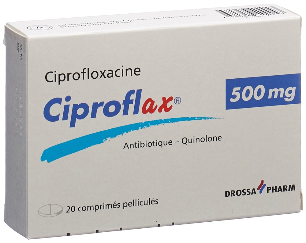 CIPROFLAX cpr pell 500 mg blist 20 pce, image 2 sur 2