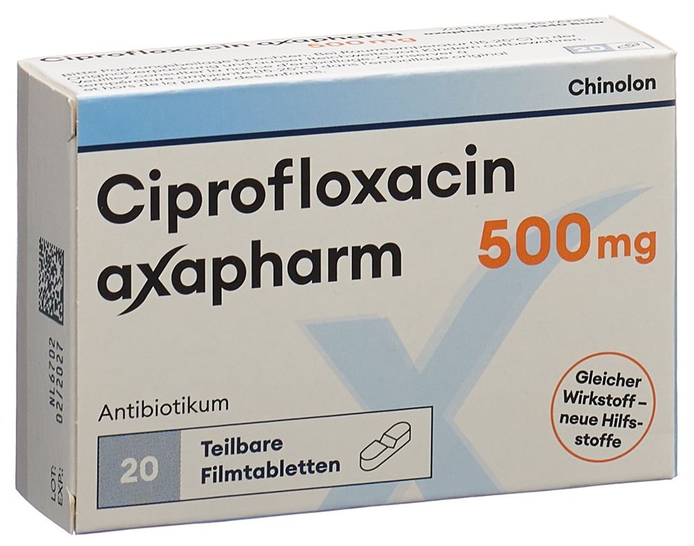 CIPROFLOXACINE axapharm 500 mg, Hauptbild