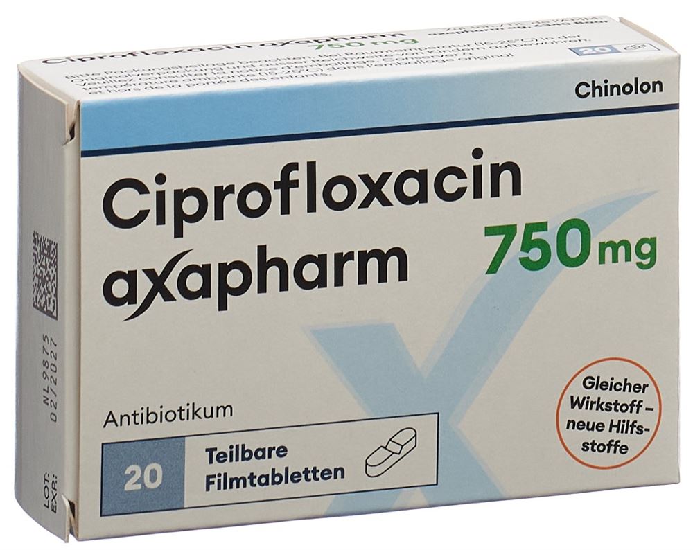 CIPROFLOXACINE axapharm 750 mg, Hauptbild