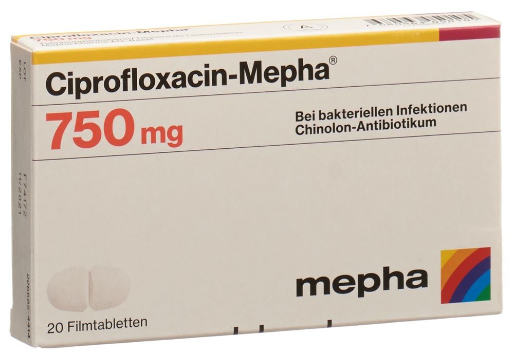 CIPROFLOXACINE Mepha 750 mg, image principale