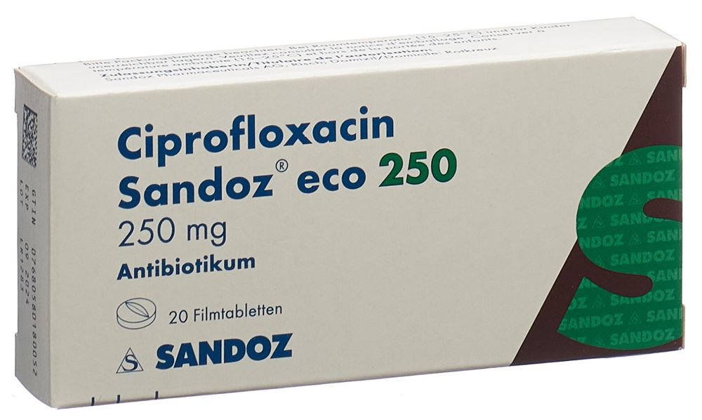 CIPROFLOXACINE Sandoz eco 250 mg, Hauptbild