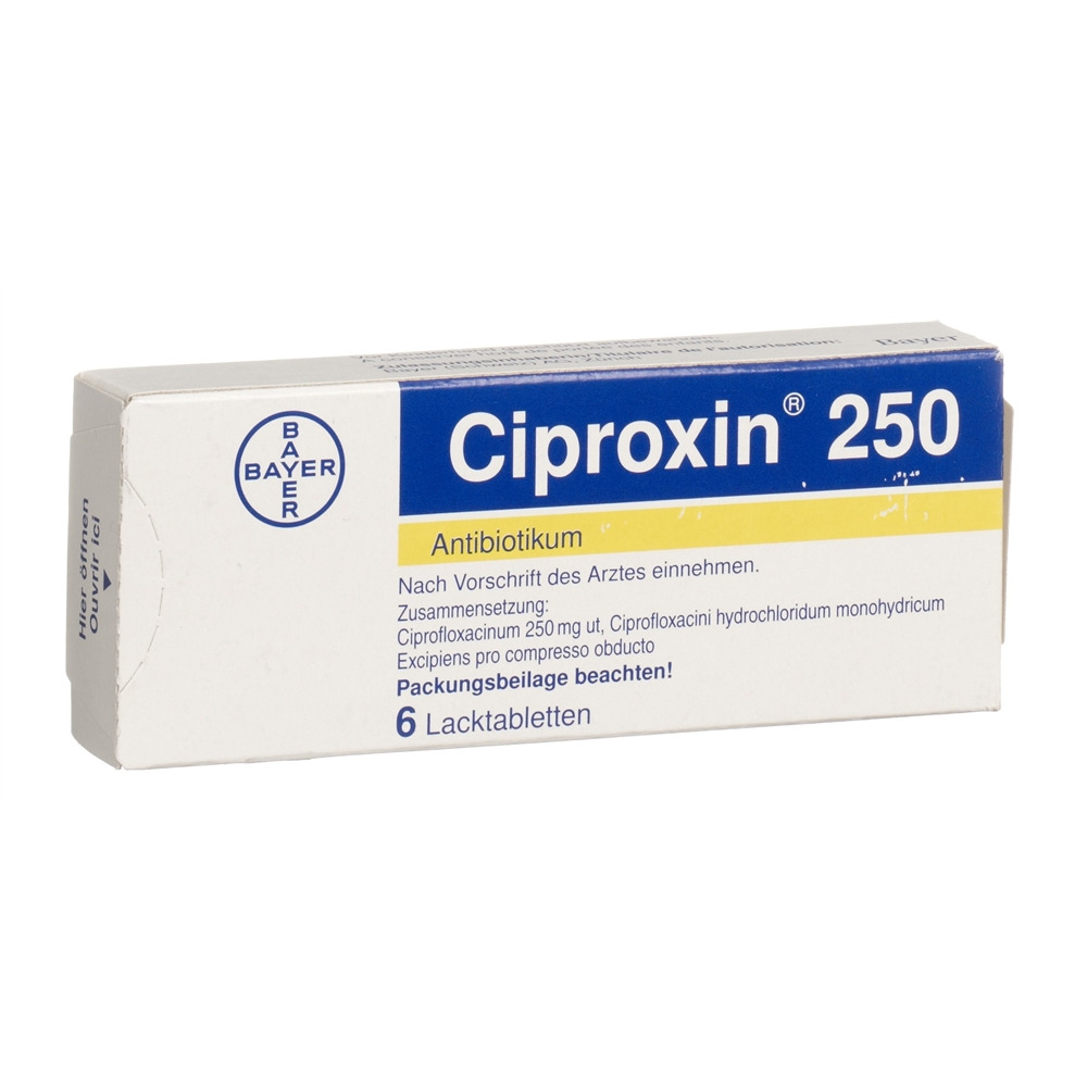 CIPROXINE Filmtabl 250 mg Blist 6 Stk, Hauptbild