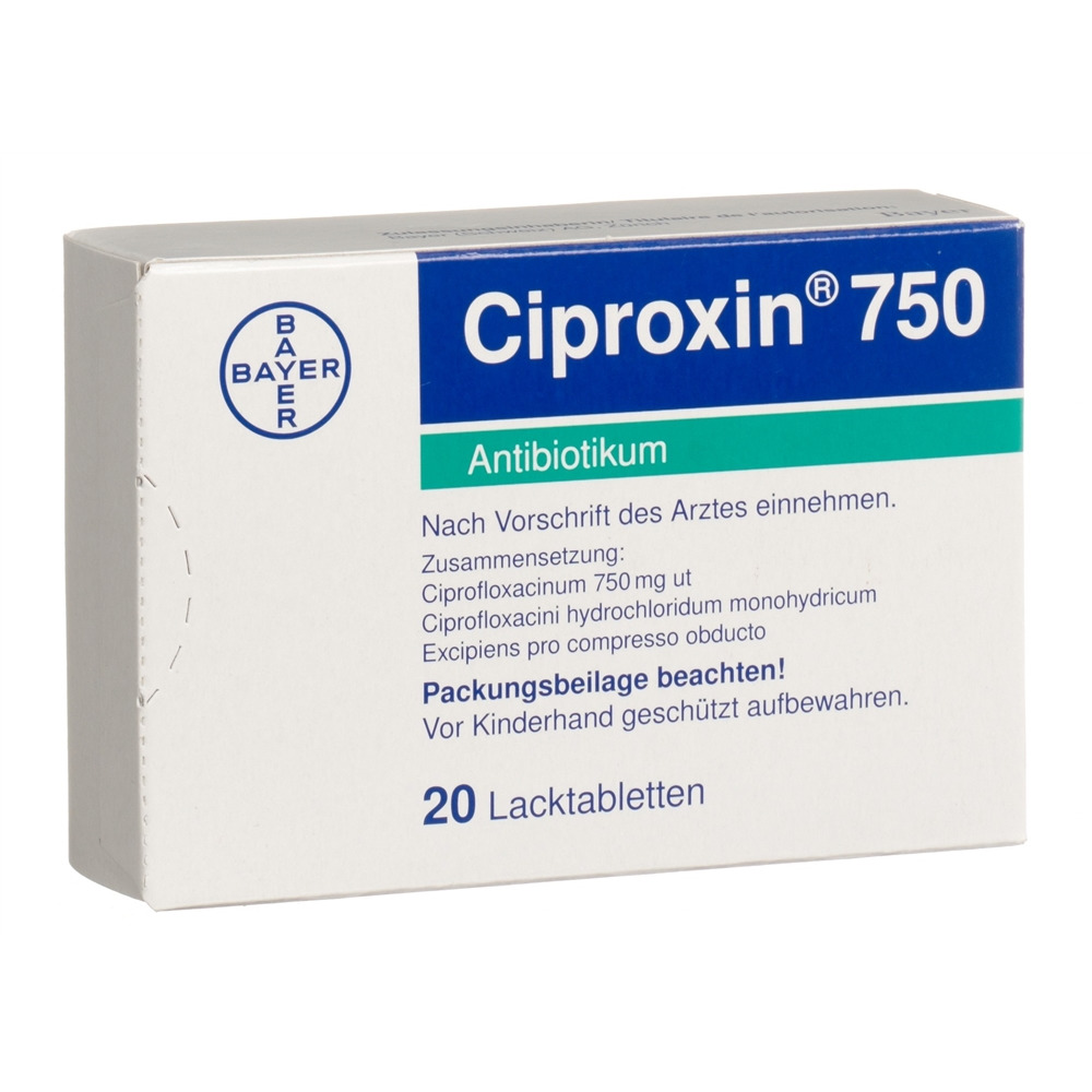 CIPROXINE cpr pell 750 mg blist 20 pce, image principale