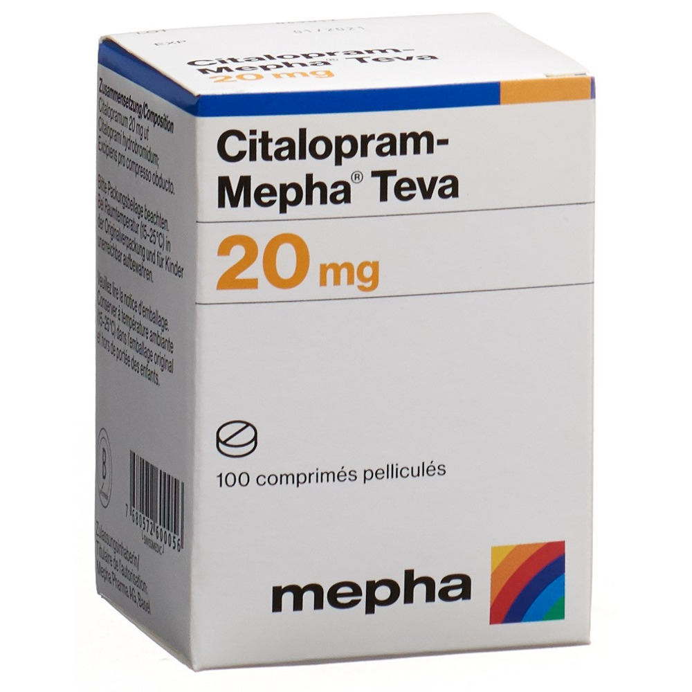 CITALOPRAM Mepha Teva 20 mg, image 2 sur 2