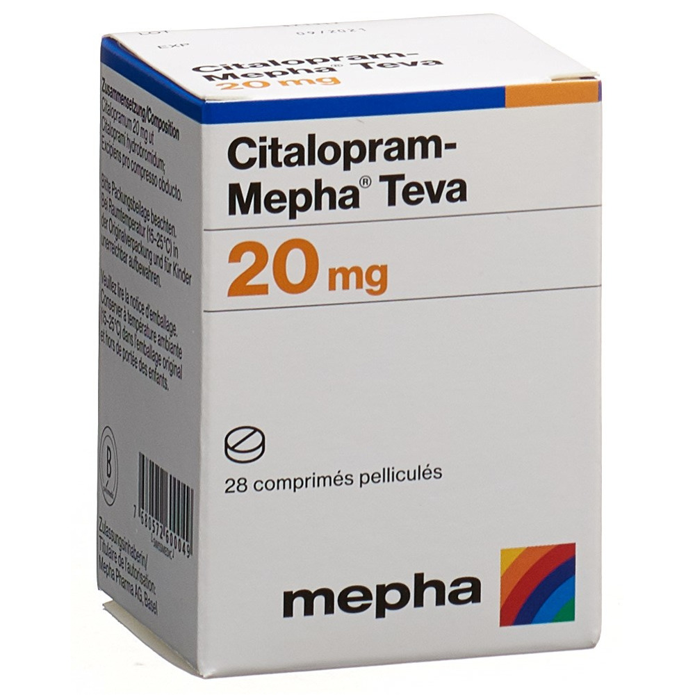 CITALOPRAM Mepha Teva 20 mg, image 2 sur 2