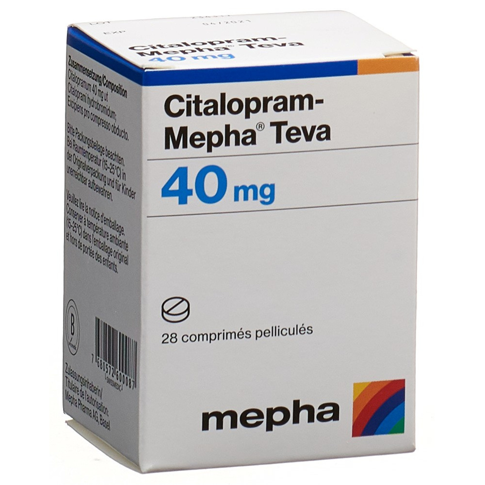 CITALOPRAM Mepha Teva 40 mg, image 2 sur 2