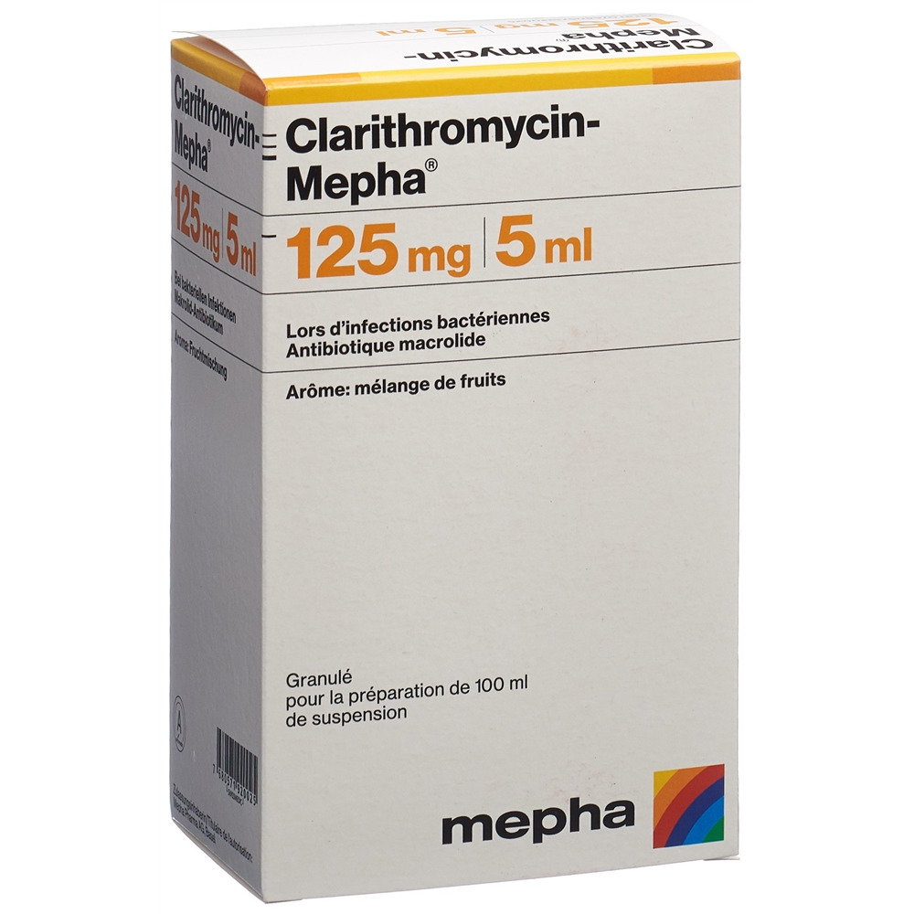 CLARITHROMYCINE Mepha 125 mg/5ml, image 2 sur 2