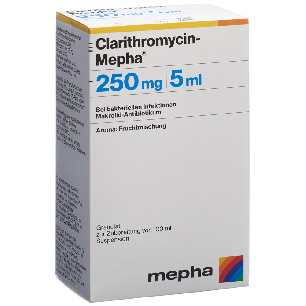 CLARITHROMYCINE Mepha 250 mg/5ml, image principale