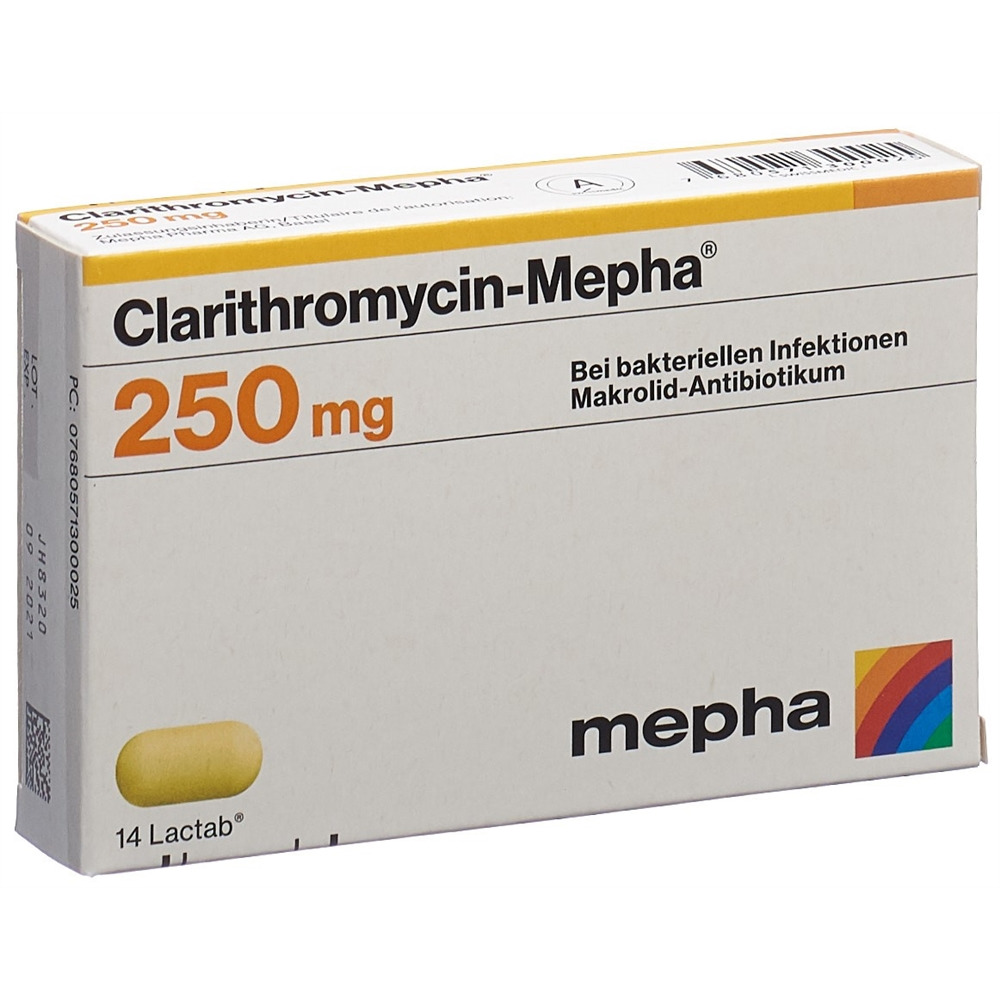 CLARITHROMYCINE Mepha 250 mg, Hauptbild
