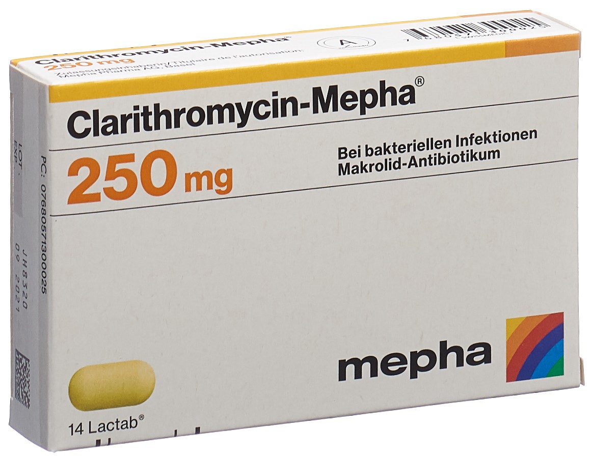 CLARITHROMYCINE Mepha 250 mg, image principale