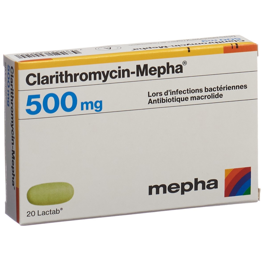 CLARITHROMYCINE Mepha 500 mg, image 2 sur 2