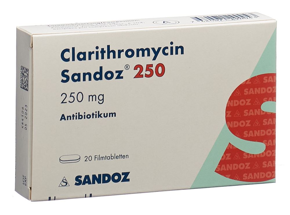 CLARITHROMYCINE Sandoz 250 mg, Hauptbild