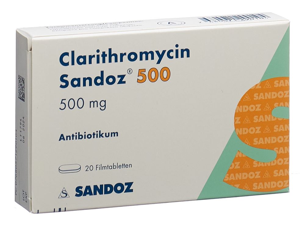 CLARITHROMYCINE Sandoz 500 mg, Hauptbild