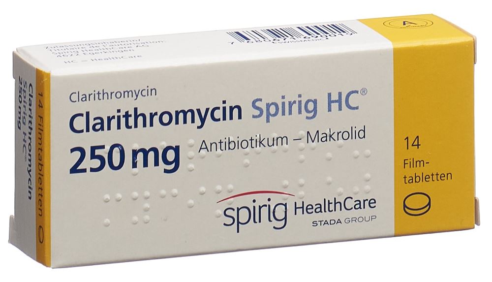 CLARITHROMYCINE Spirig HC 250 mg, Hauptbild