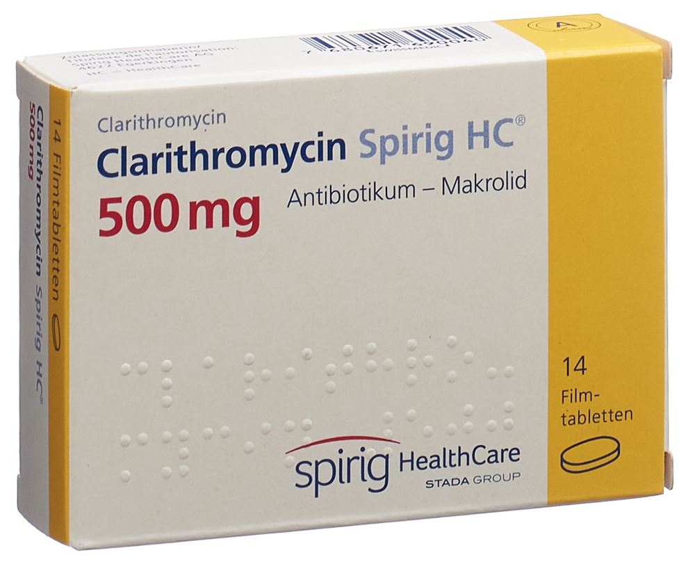 CLARITHROMYCINE Spirig HC 500 mg, Hauptbild