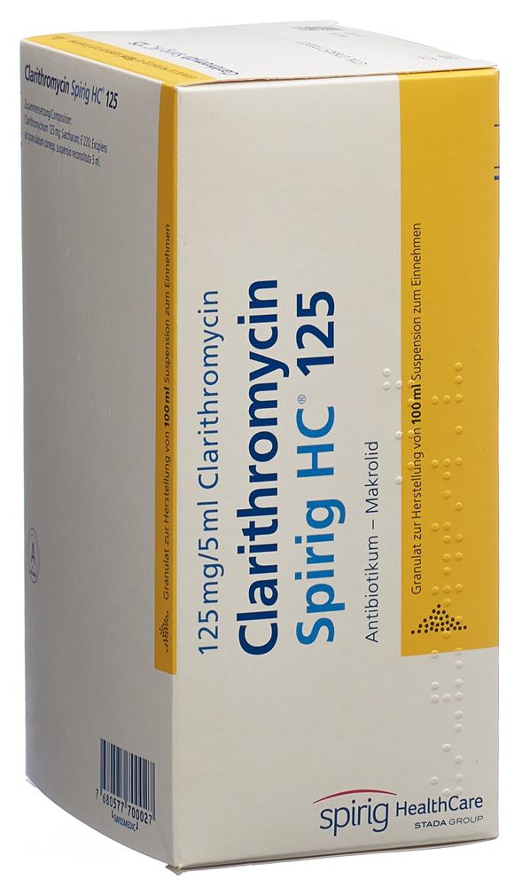 CLARITHROMYCINE Spirig HC 125 mg/5ml, Hauptbild