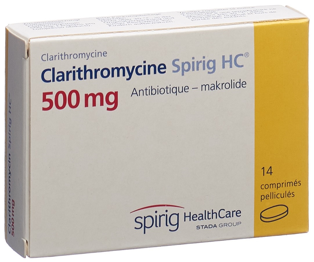CLARITHROMYCINE Spirig HC 500 mg, image 2 sur 2