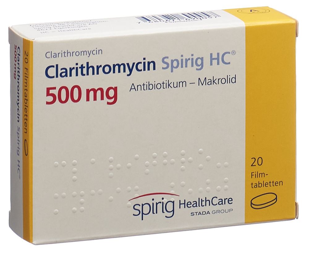 CLARITHROMYCINE Spirig HC 500 mg, image principale