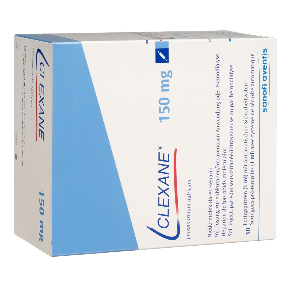 CLEXANE Inj Lös 150 mg/ml Fertspr 1 ml, Hauptbild