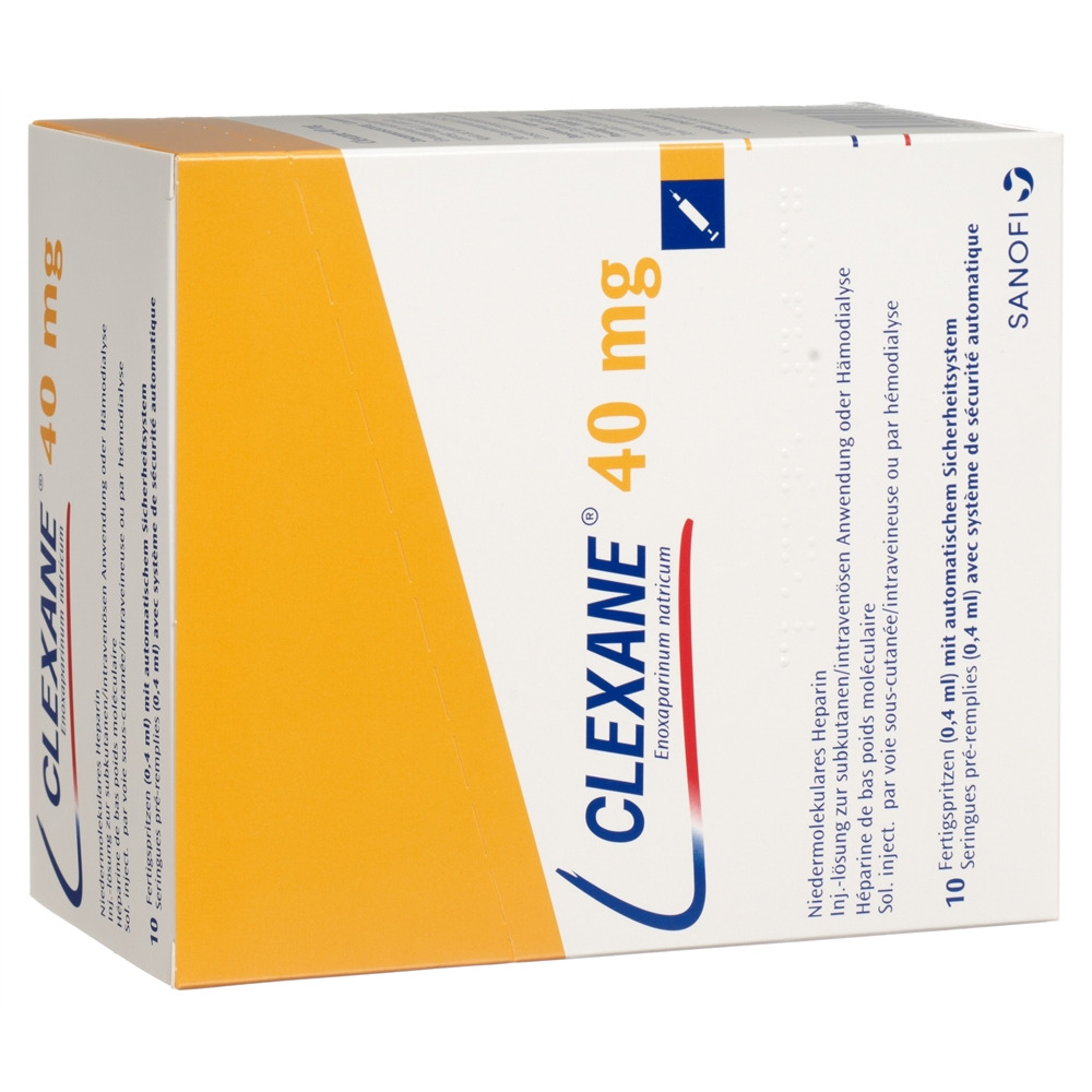 CLEXANE Inj Lös 40 mg/0.4ml Fertspr 0.4 ml, Hauptbild