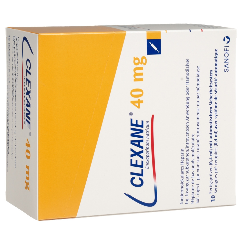 CLEXANE sol inj 40 mg/0.4ml ser pré 0.4 ml, image 2 sur 2