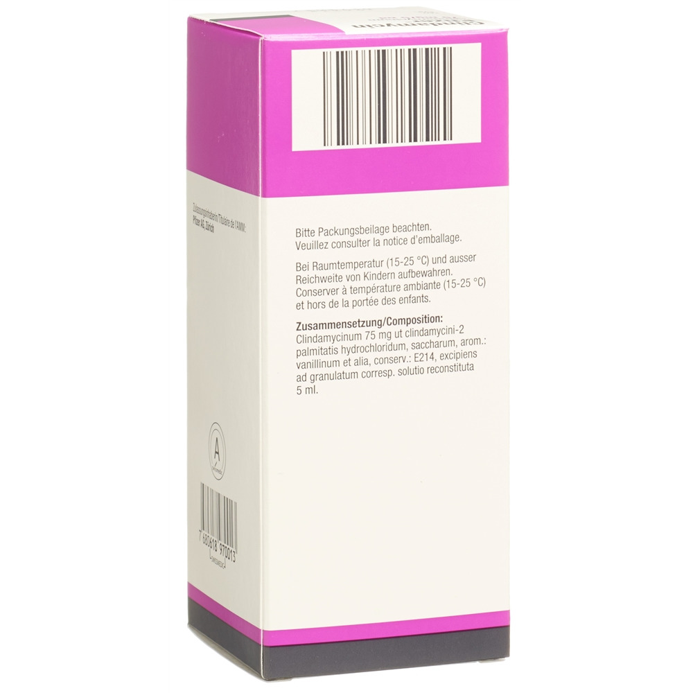 CLINDAMYCINE Pfizer 75 mg/5ml, image 2 sur 2