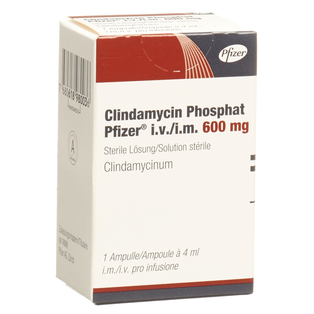 CLINDAMYCINE PHOSPHATE Pfizer 600 mg/4ml, Hauptbild