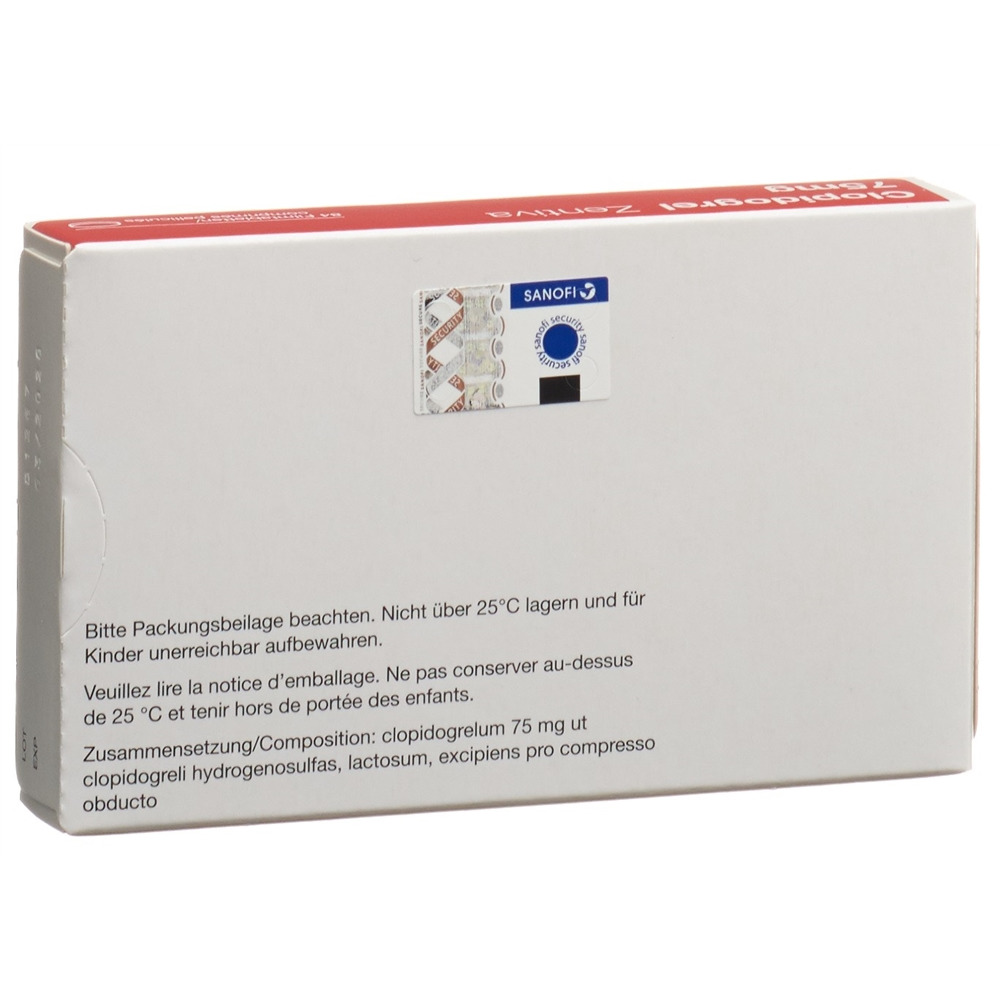 CLOPIDOGREL Zentiva 75 mg, image 2 sur 2