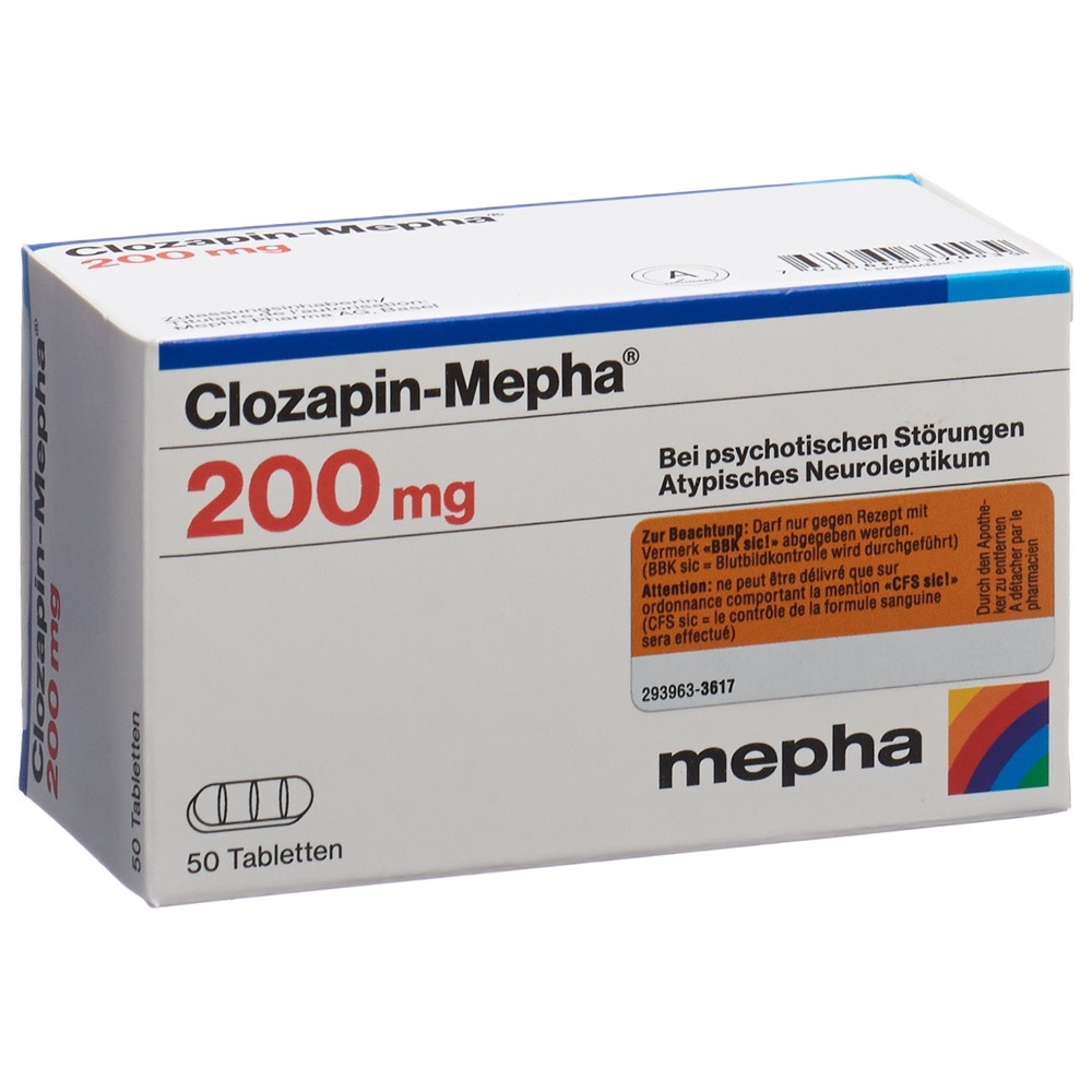 CLOZAPINE Mepha 200 mg, image principale