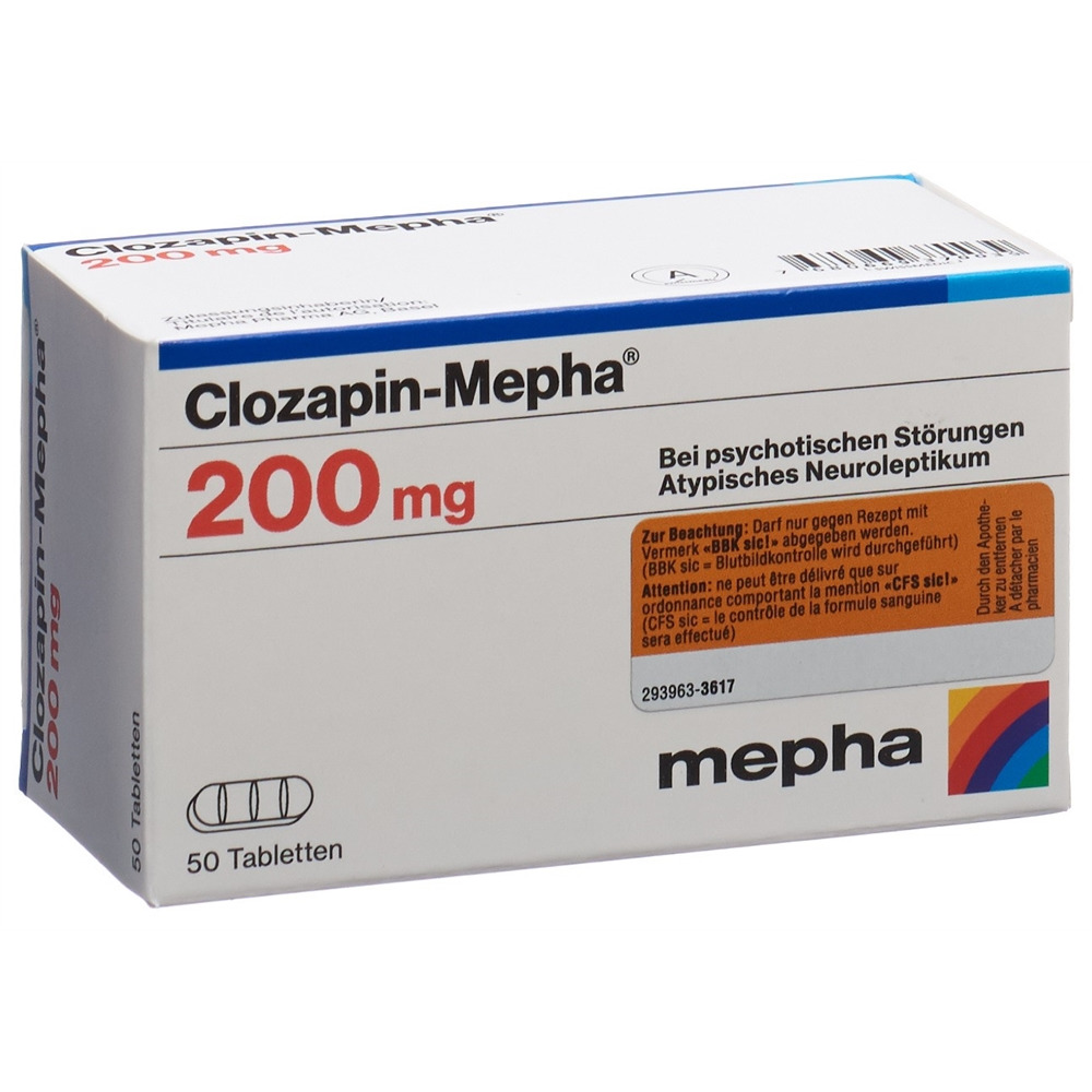 CLOZAPINE Mepha 200 mg, Hauptbild