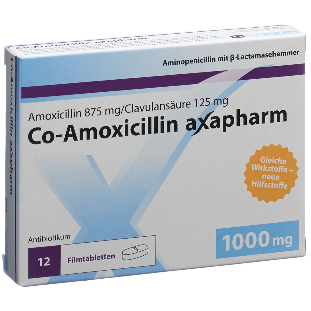 CO AMOXICILLINE axapharm 1000 mg, Hauptbild