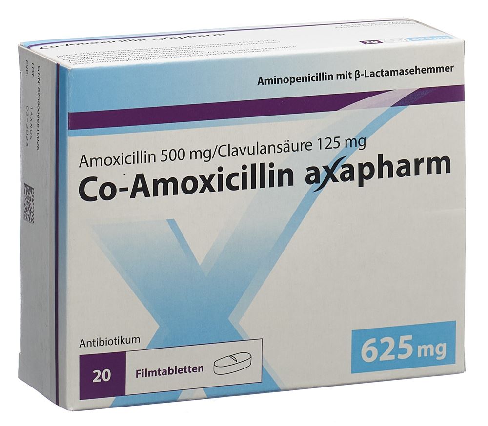 CO AMOXICILLINE axapharm 625 mg, Hauptbild