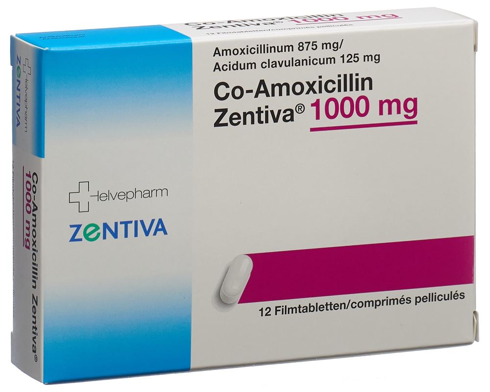 CO AMOXICILLINE Zentiva 1000 mg, image principale