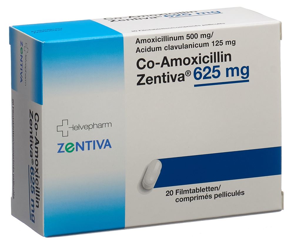 CO AMOXICILLINE Zentiva 625 mg, image principale