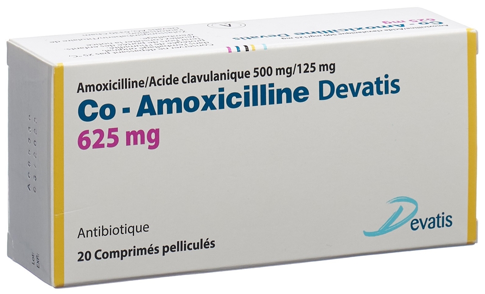 CO AMOXICILLINE Devatis 625 mg, image 2 sur 2