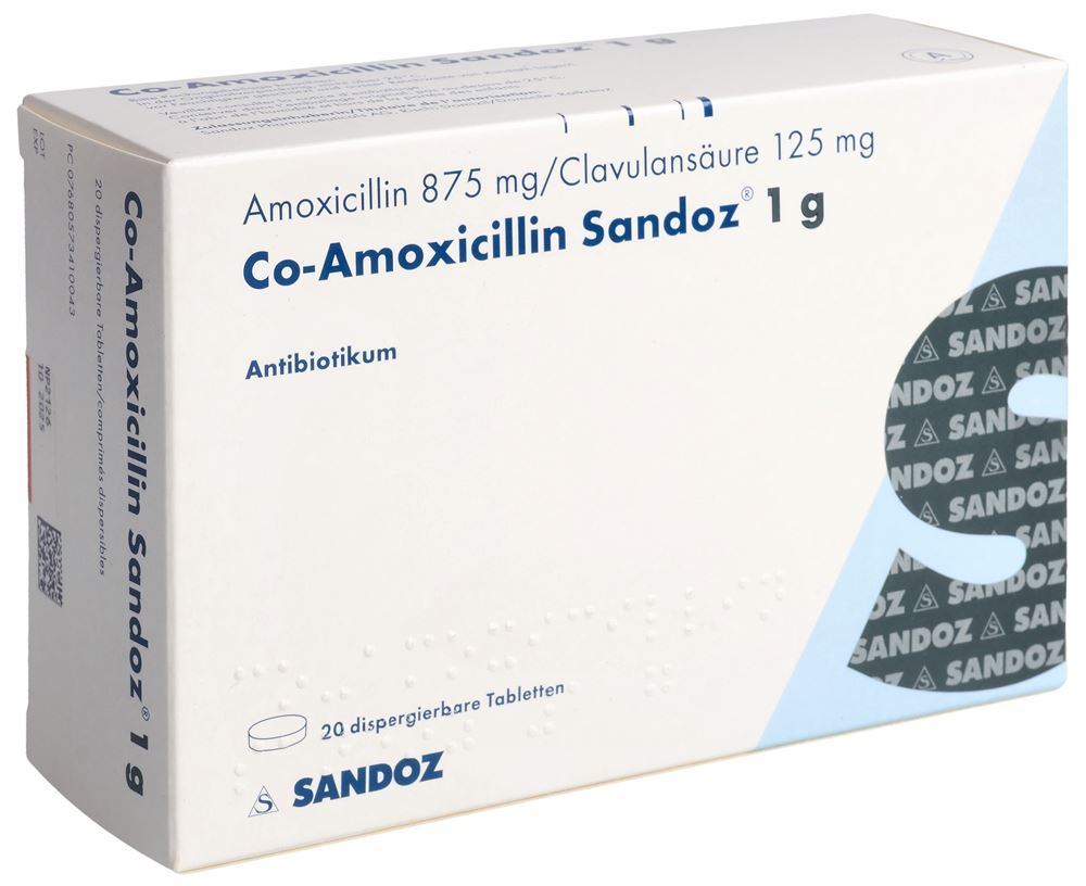 CO AMOXICILLINE Sandoz 1 g, image principale CO AMOXICILLINE Sandoz 1 g, image principale