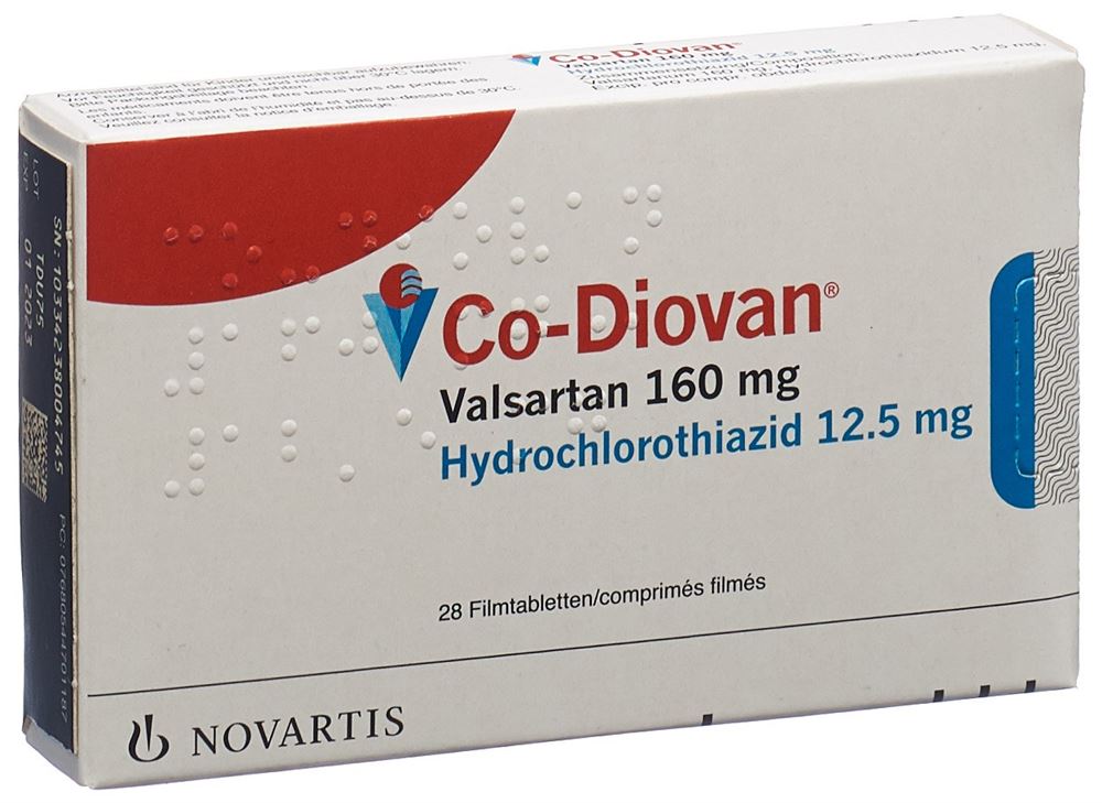 CO-DIOVAN cpr pell 160/12.5 mg blist 28 pce, image principale