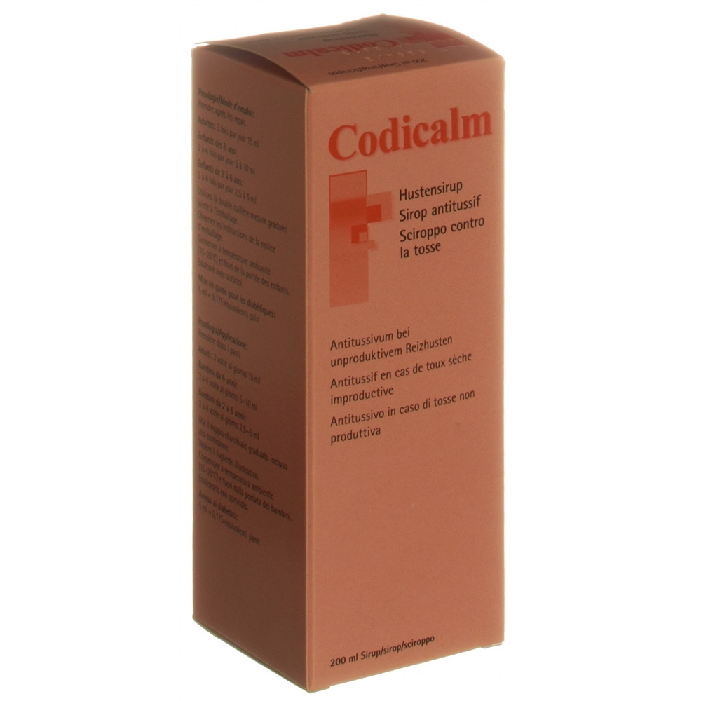 Codicalm sirop 5 mg/5ml fl 200 ml, image 2 sur 2