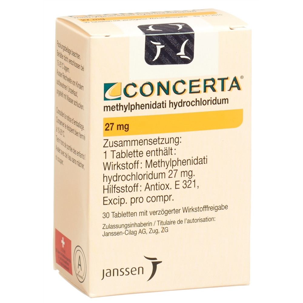 Concerta cpr ret 27 mg fl 30 pce, image principale