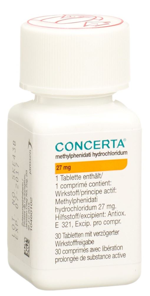 Concerta cpr ret 27 mg fl 60 pce, image principale