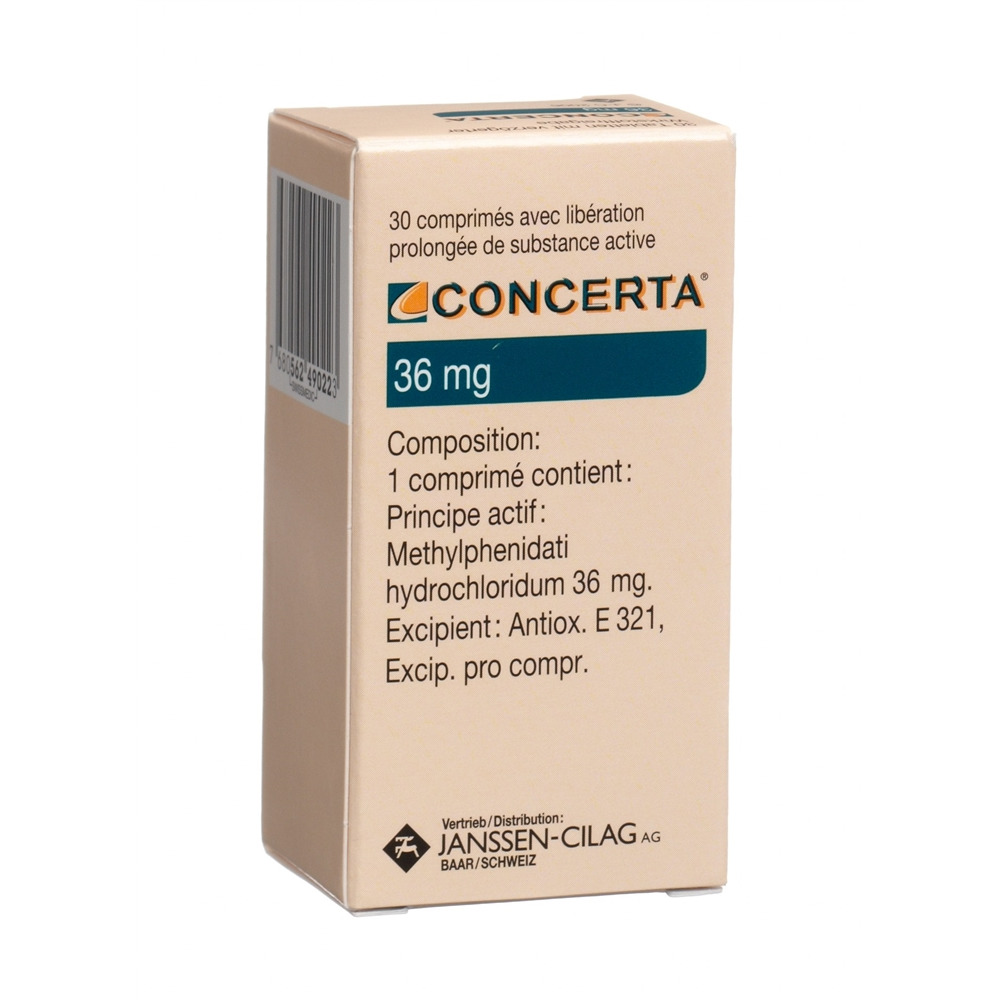 Concerta cpr ret 36 mg fl 30 pce, image 2 sur 2