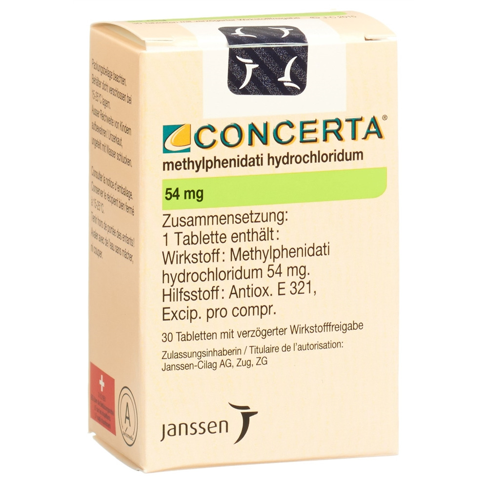 Concerta cpr ret 54 mg fl 30 pce, image principale