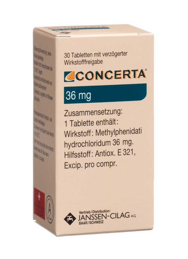 Concerta Ret Tabl 36 mg Fl 30 Stk, Hauptbild