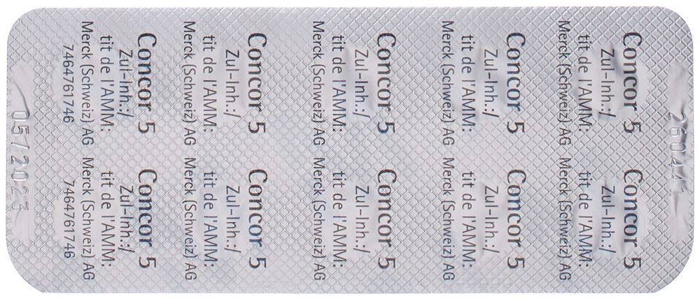 CONCOR cpr pell 5 mg blist 30 pce, image 2 sur 3