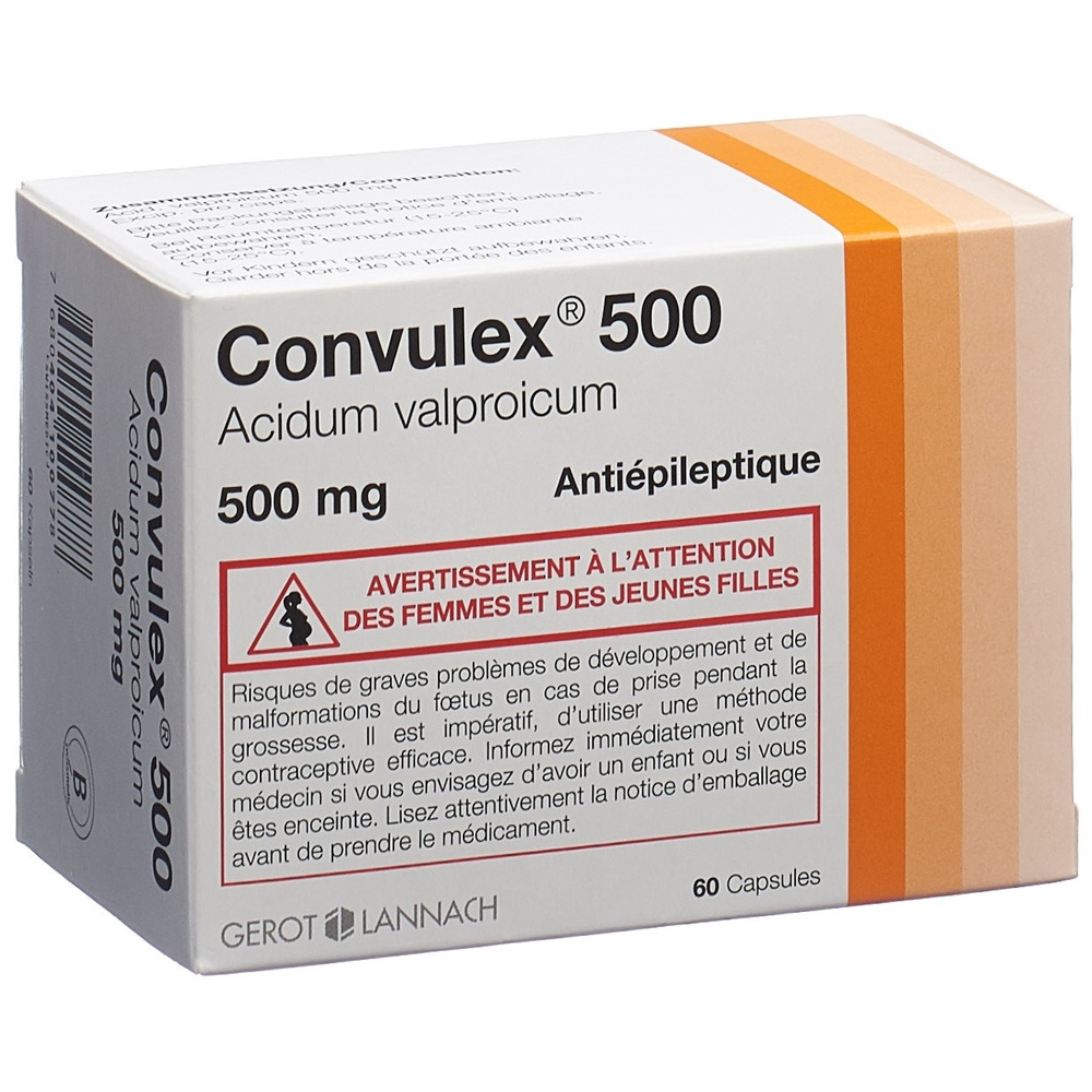 CONVULEX caps 500 mg blist 60 pce, image 2 sur 2