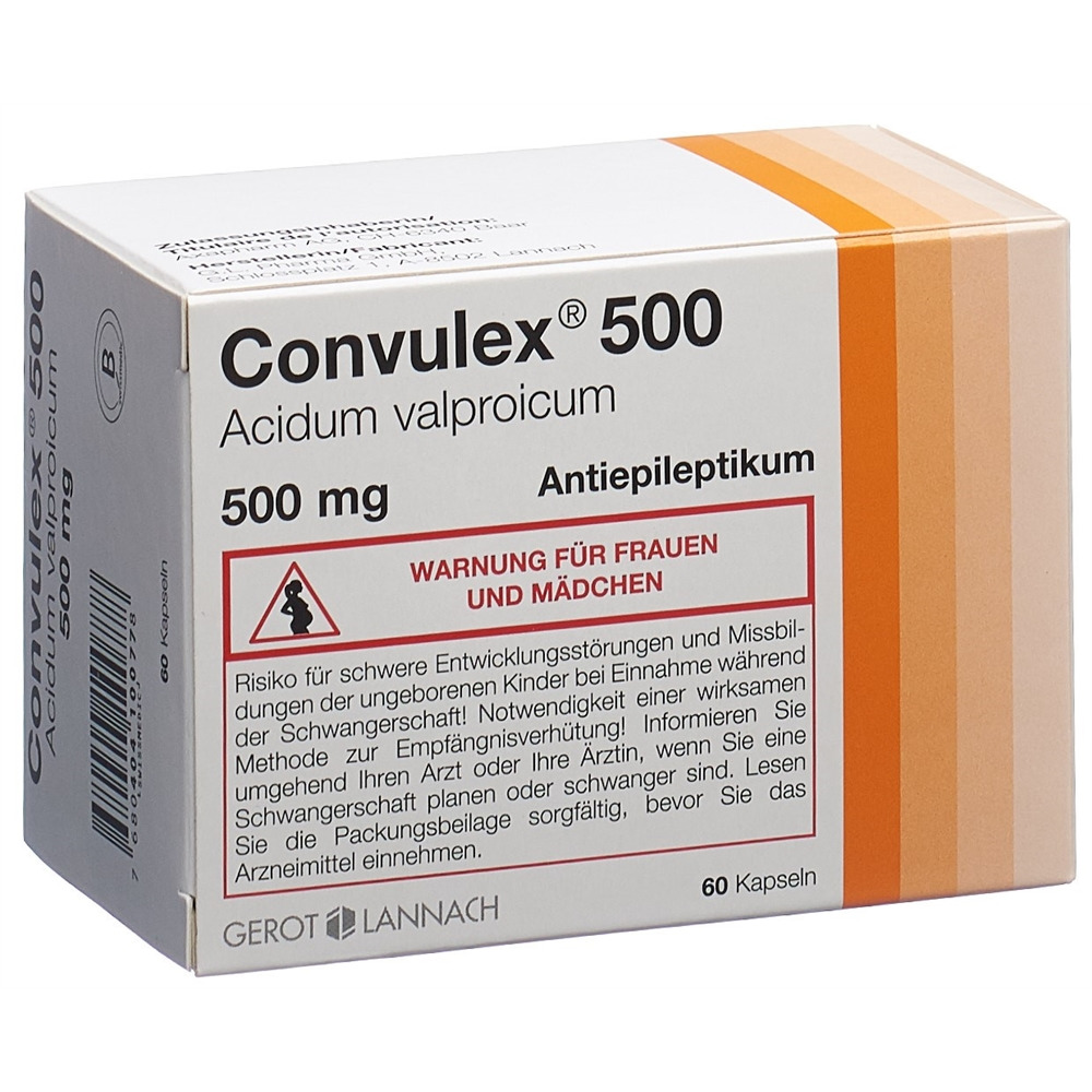 CONVULEX Weichkaps 500 mg Blist 60 Stk, Hauptbild