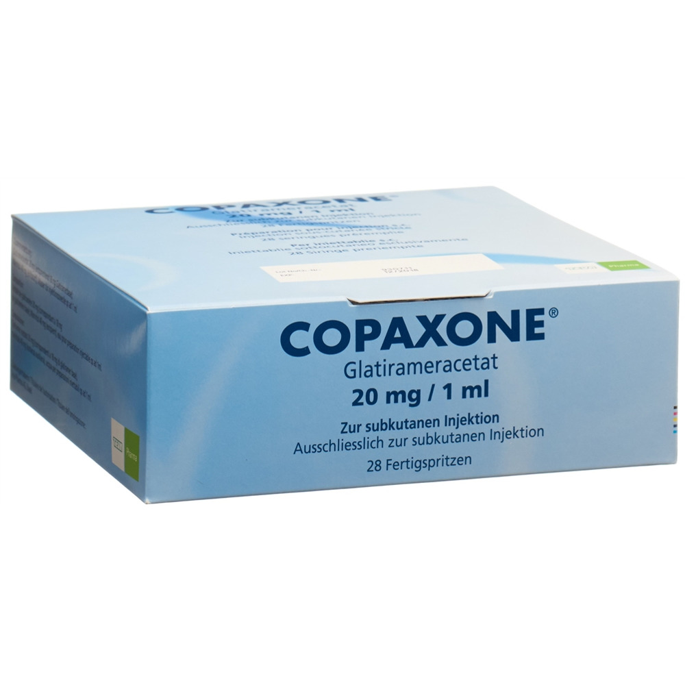 COPAXONE Inj Lös 20 mg/ml Fertigspritze Fertspr 1 ml, Hauptbild