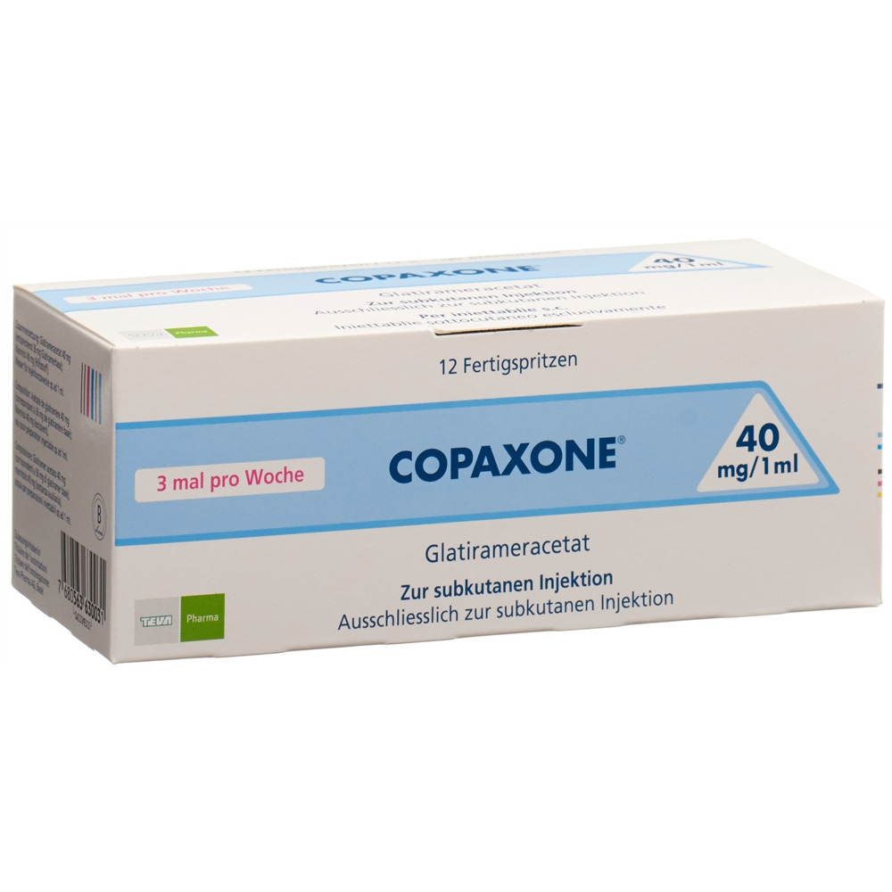 COPAXONE Inj Lös 40 mg/ml Fertigspritze Fertspr 1 ml, Hauptbild