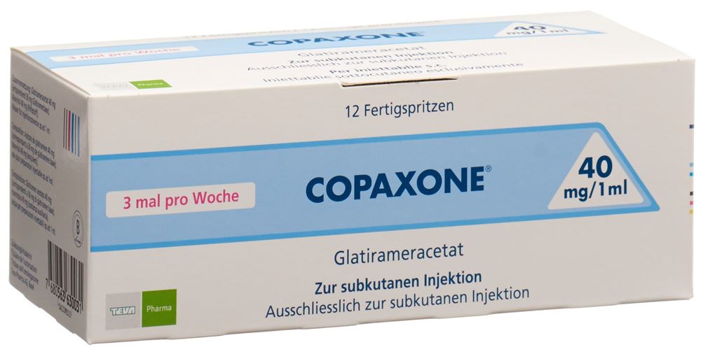 COPAXONE Inj Lös 40 mg/ml Fertigspritze Fertspr 1 ml, Hauptbild